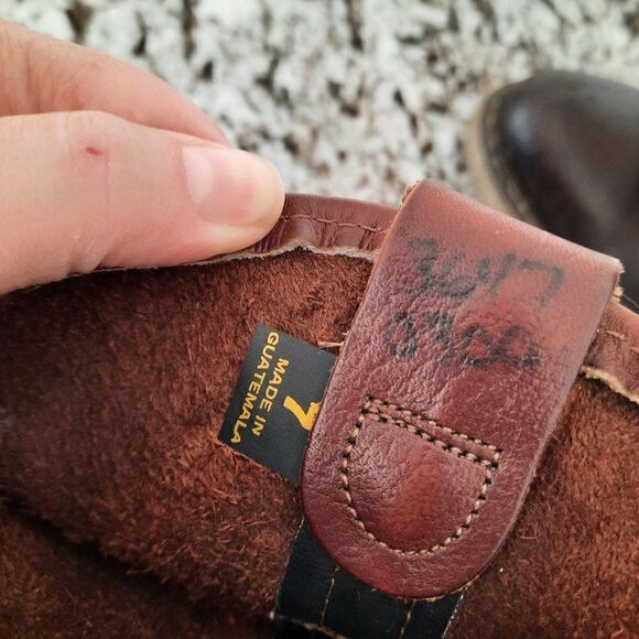 RHINO REDDISH BROWN Men's LEATHER Work boots SIZE 7 - Picture 6 of 15